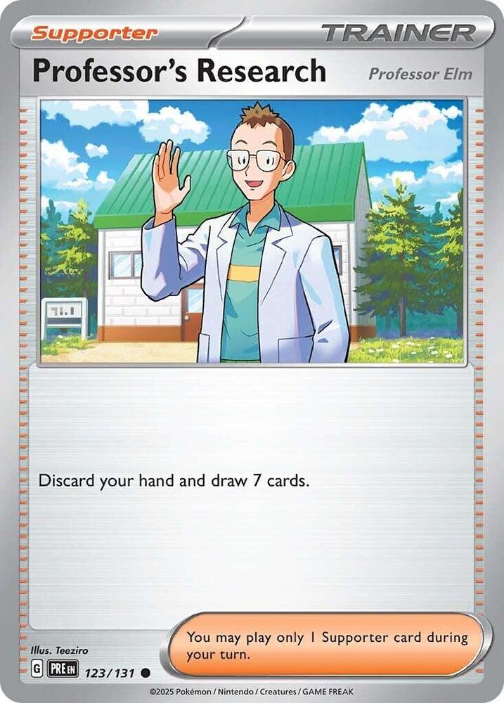 Professor's Research (123/131) [Professor Elm] [Scarlet & Violet: Prismatic Evolutions] - Pokémon - Card Brawlers | Quebec | Canada |