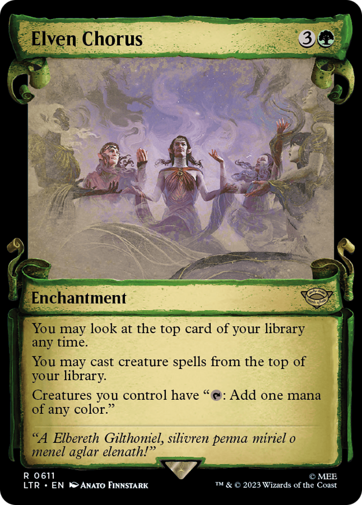 Elven Chorus [The Lord of the Rings: Tales of Middle-Earth Showcase Scrolls] - Magic: The Gathering - Card Brawlers | Quebec | Canada |