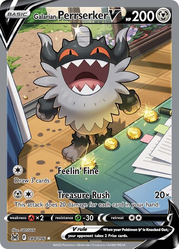 Galarian Perrserker V (184/196) [Sword & Shield: Lost Origin] - Pokémon - Card Brawlers | Quebec | Canada |