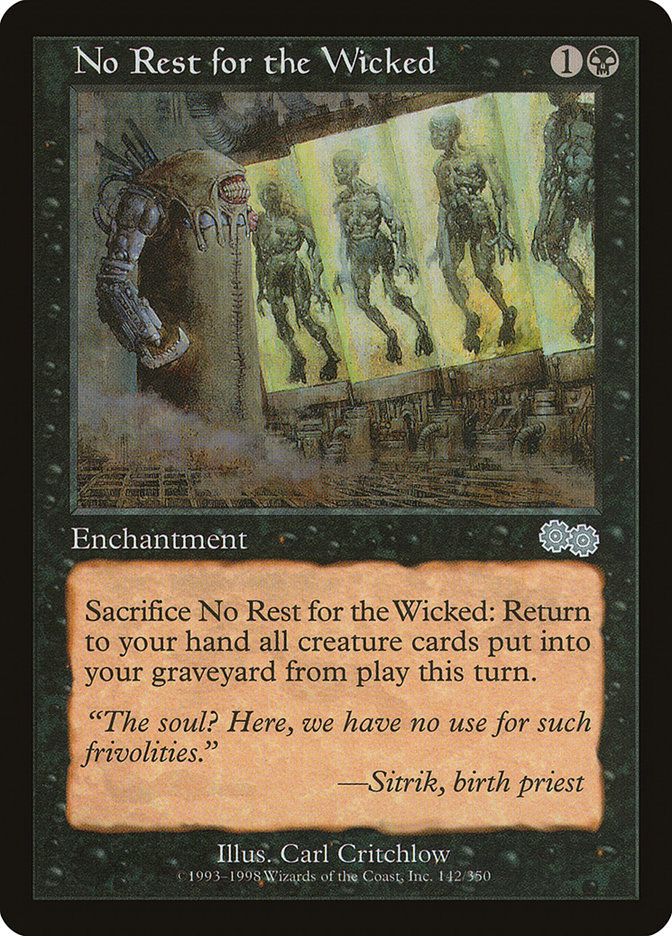 No Rest for the Wicked [Urza's Saga] - Magic: The Gathering - Card Brawlers | Quebec | Canada |
