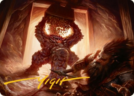 Xorn Art Card (Gold-Stamped Signature) [Dungeons & Dragons: Adventures in the Forgotten Realms Art Series] - Magic: The Gathering - Card Brawlers | Quebec | Canada |