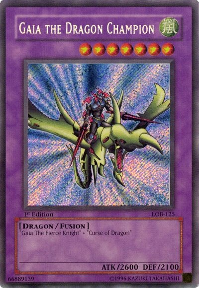Gaia the Dragon Champion [LOB-125] Secret Rare - Yu-Gi-Oh! - Card Brawlers | Quebec | Canada |