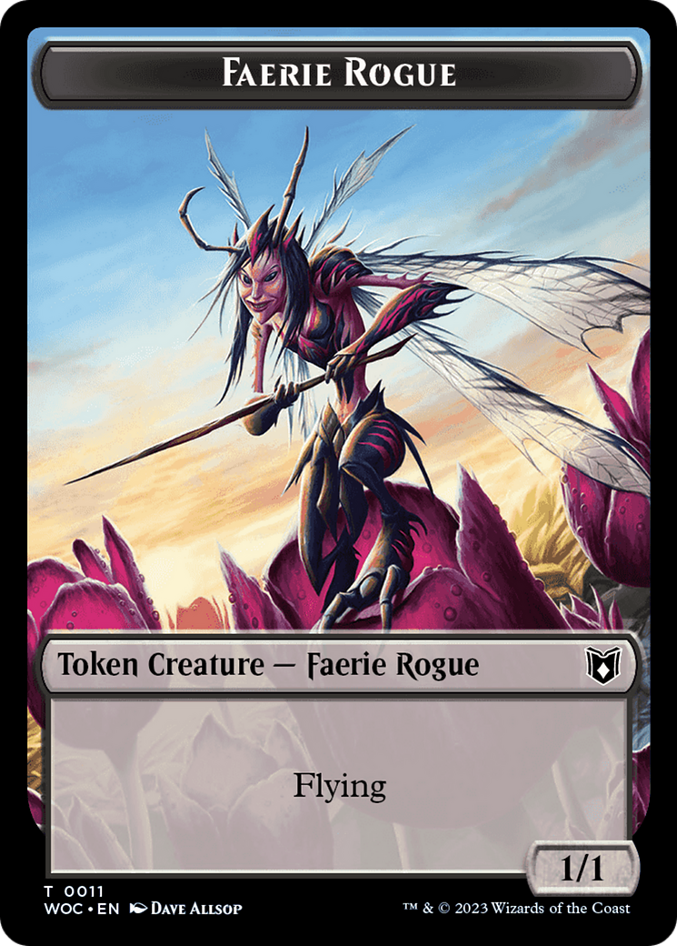 Faerie Rogue // Pirate (0011) Double-Sided Token [Wilds of Eldraine Commander Tokens] - Magic: The Gathering - Card Brawlers | Quebec | Canada |