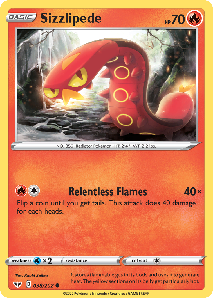 Sizzlipede (038/202) [Sword & Shield: Base Set] - Pokémon - Card Brawlers | Quebec | Canada |