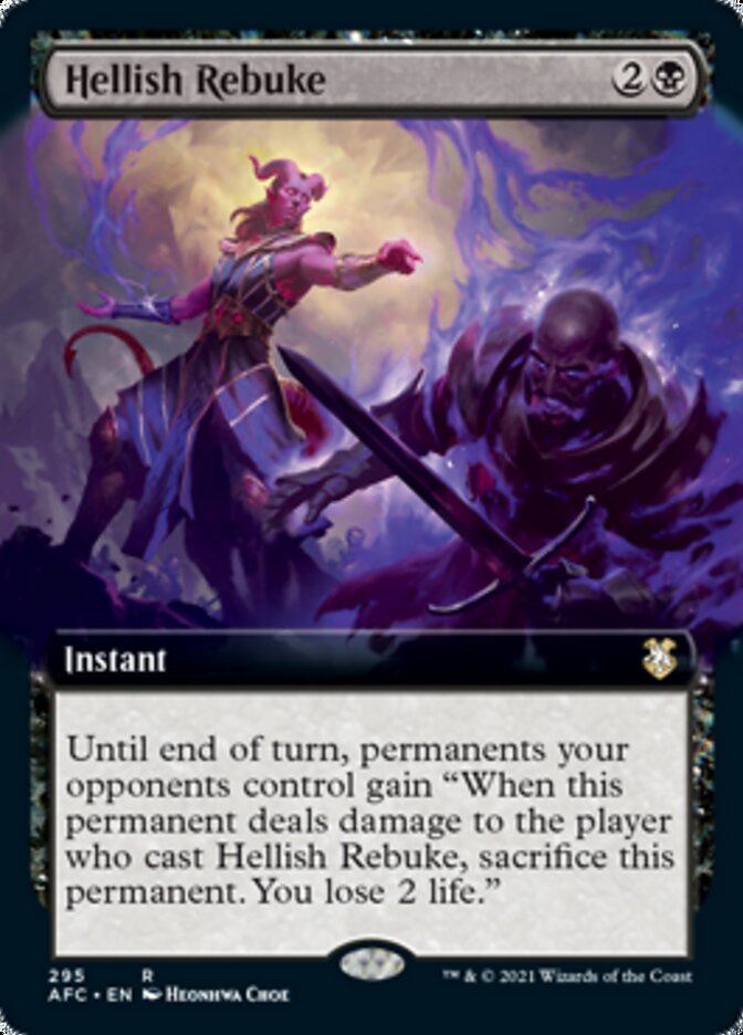 Hellish Rebuke (Extended Art) [Dungeons & Dragons: Adventures in the Forgotten Realms Commander] - Magic: The Gathering - Card Brawlers | Quebec | Canada |