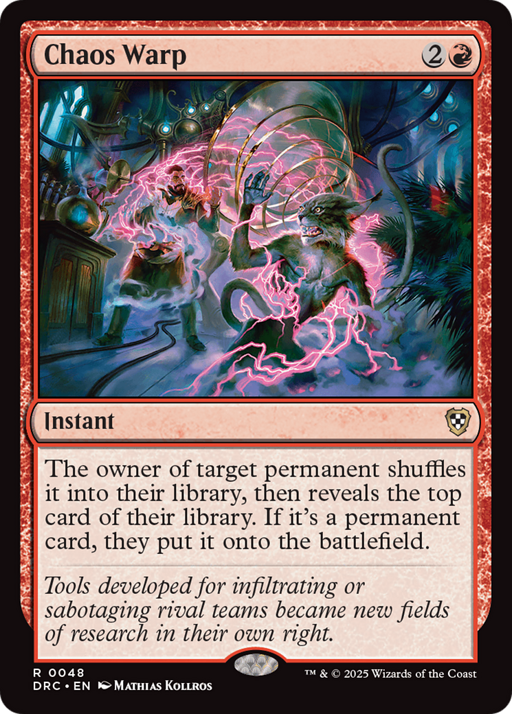 Chaos Warp [Aetherdrift Commander] - Magic: The Gathering - Card Brawlers | Quebec | Canada |