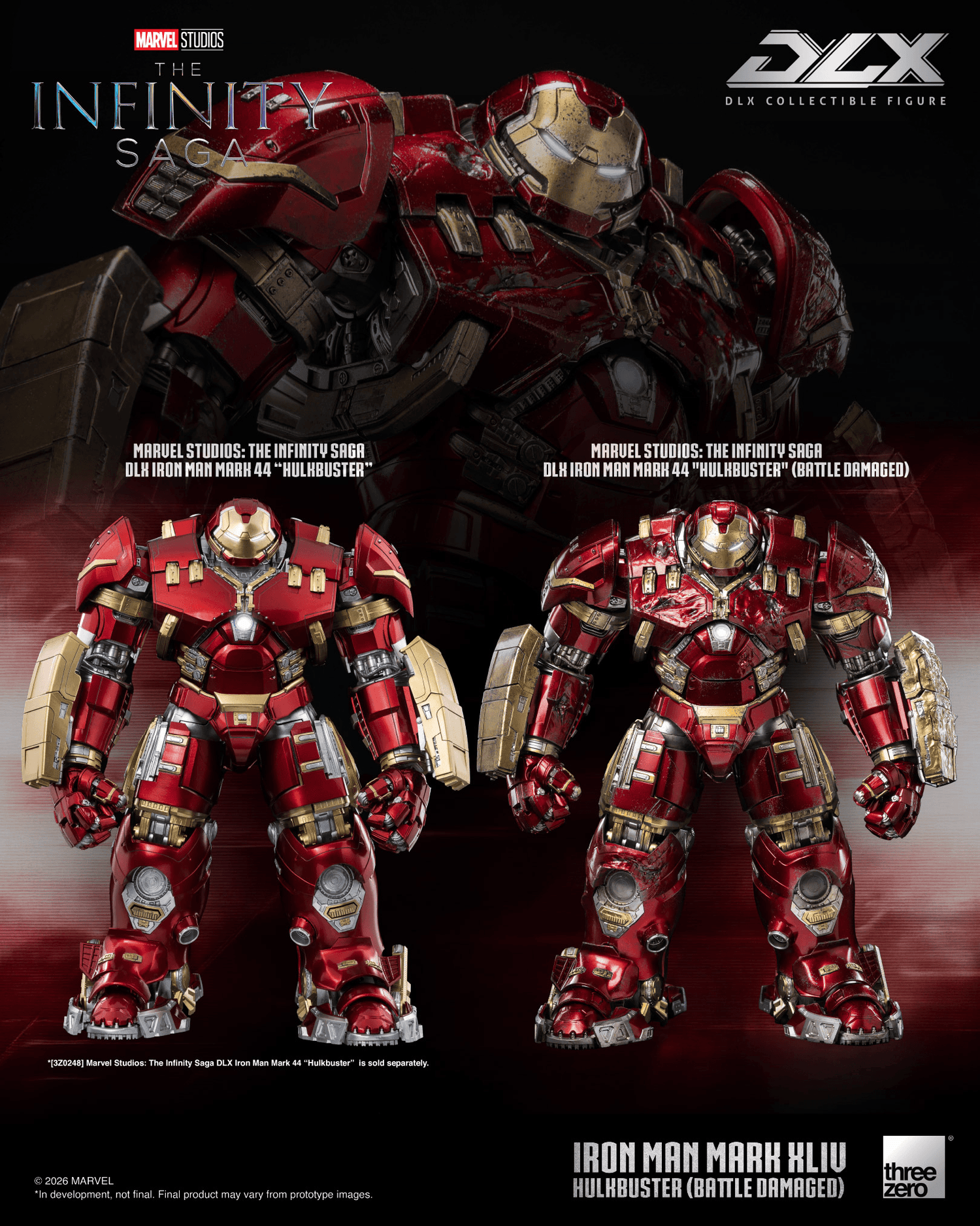 Threezero - DLX - Iron Man Mark 44 - Hulkbuster - (Battle Damaged) - (PREORDER) December 31, 2026