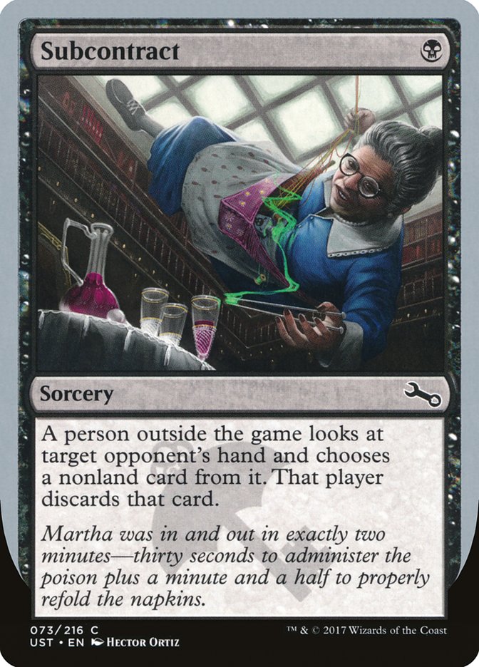 Subcontract [Unstable] - Magic: The Gathering - Card Brawlers | Quebec | Canada |
