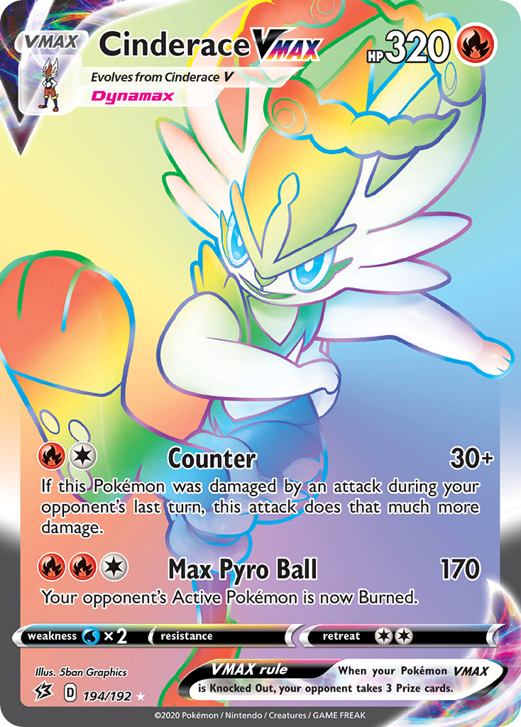 Cinderace VMAX (194/192) [Sword & Shield: Rebel Clash] - Pokémon - Card Brawlers | Quebec | Canada |