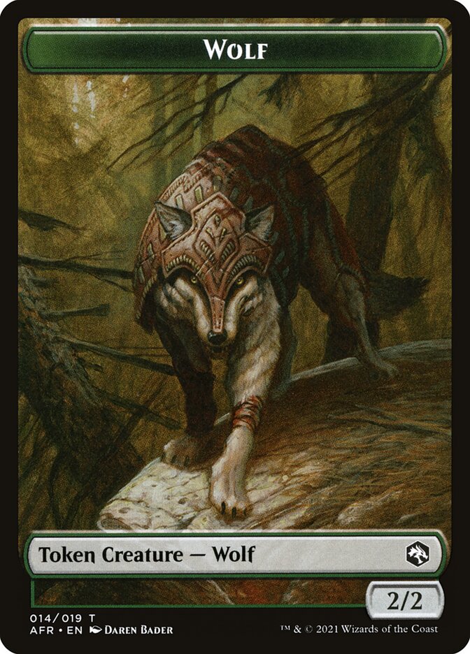 Wolf // Faerie Dragon Double-Sided Token [Dungeons & Dragons: Adventures in the Forgotten Realms Tokens] - Magic: The Gathering - Card Brawlers | Quebec | Canada |