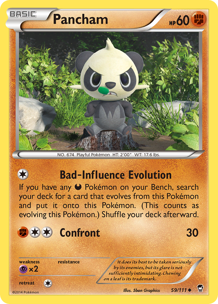 Pancham (59/111) [XY: Furious Fists] - Pokémon - Card Brawlers | Quebec | Canada |