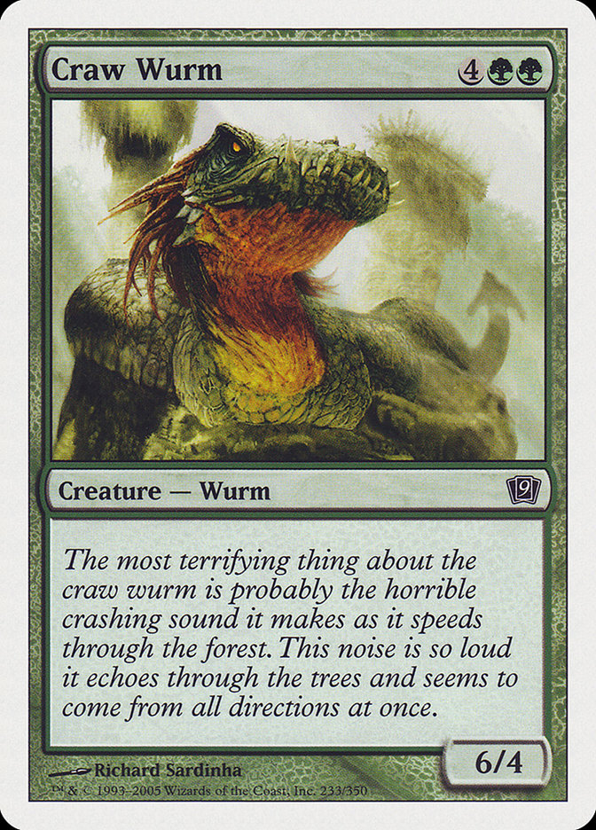 Craw Wurm [Ninth Edition] - Magic: The Gathering - Card Brawlers | Quebec | Canada |