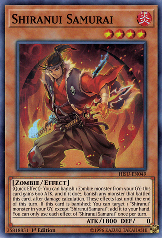 Shiranui Samurai [HISU-EN049] Super Rare - Yu-Gi-Oh! - Card Brawlers | Quebec | Canada |