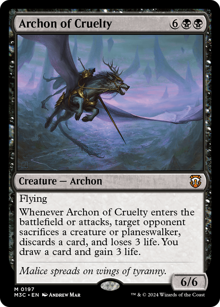 Archon of Cruelty (Ripple Foil) [Modern Horizons 3 Commander] - Magic: The Gathering - Card Brawlers | Quebec | Canada |