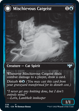 Mischievous Catgeist // Catlike Curiosity [Innistrad: Double Feature] - Magic: The Gathering - Card Brawlers | Quebec | Canada |