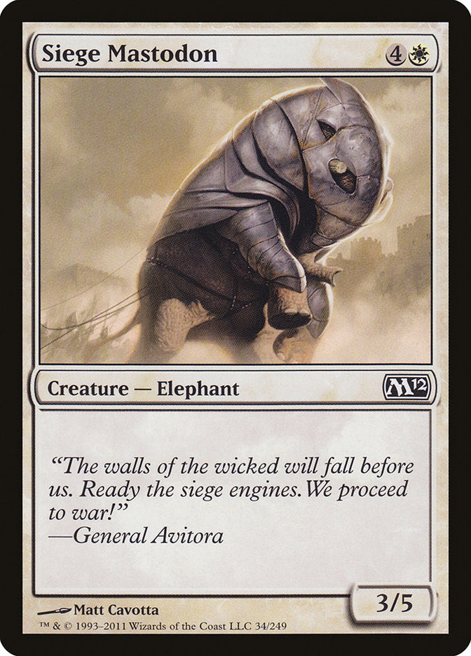 Siege Mastodon [Magic 2012] - Magic: The Gathering - Card Brawlers | Quebec | Canada |
