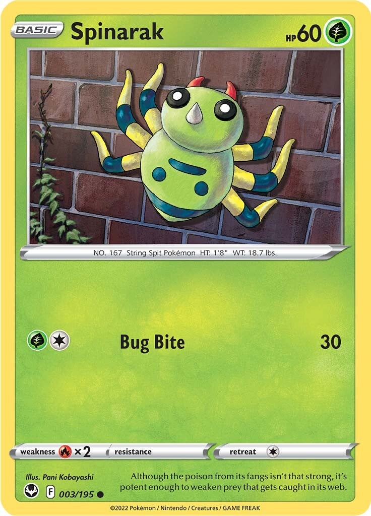 Spinarak (003/195) [Sword & Shield: Silver Tempest] - Pokémon - Card Brawlers | Quebec | Canada |