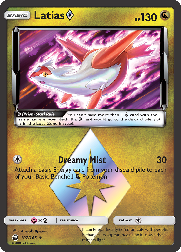 Latias (107/168) (Prism Star) [Sun & Moon: Celestial Storm] - Pokémon - Card Brawlers | Quebec | Canada |