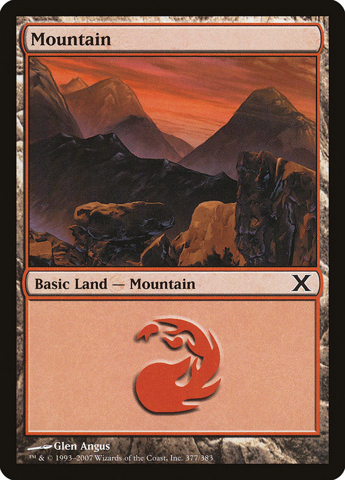 Mountain (377) [Tenth Edition] - Magic: The Gathering - Card Brawlers | Quebec | Canada |