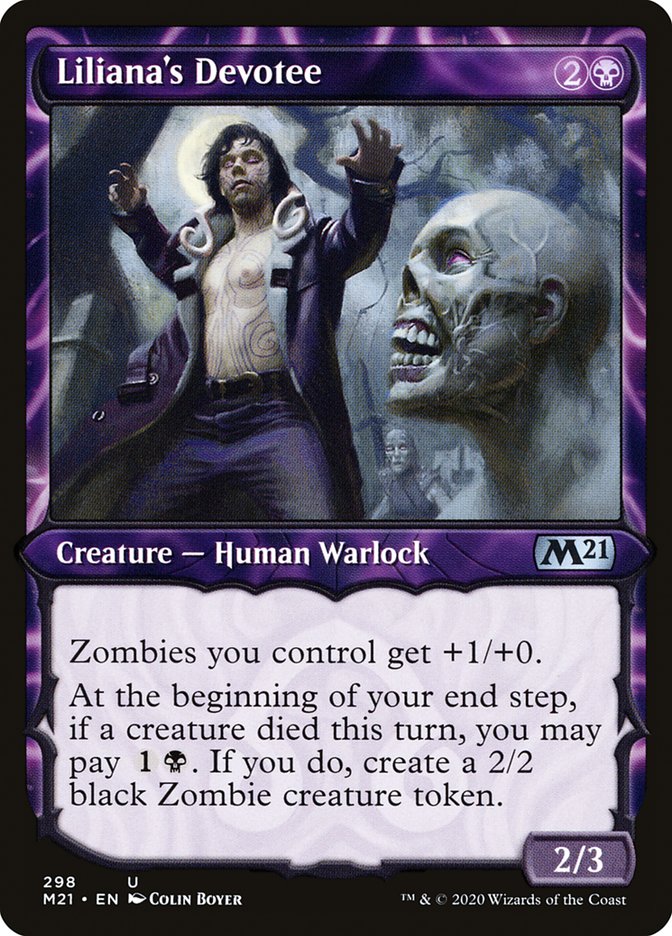 Liliana's Devotee (Showcase) [Core Set 2021] - Magic: The Gathering - Card Brawlers | Quebec | Canada |