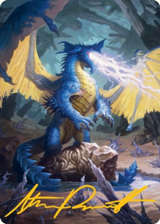 Blue Dragon Art Card (Gold-Stamped Signature) [Dungeons & Dragons: Adventures in the Forgotten Realms Art Series] - Magic: The Gathering - Card Brawlers | Quebec | Canada |
