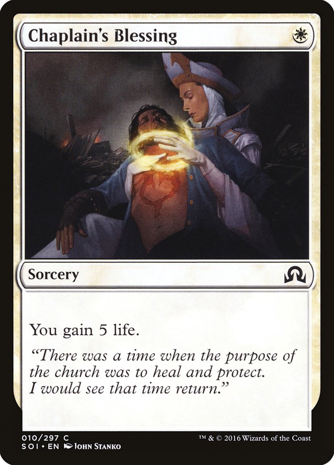 Chaplain's Blessing [Shadows over Innistrad] - Magic: The Gathering - Card Brawlers | Quebec | Canada |