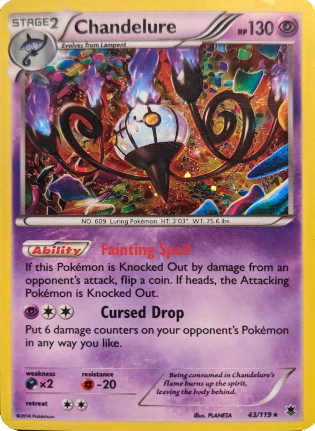 Chandelure (43/119) (Cosmos Holo) [XY: Phantom Forces] - Pokémon - Card Brawlers | Quebec | Canada |