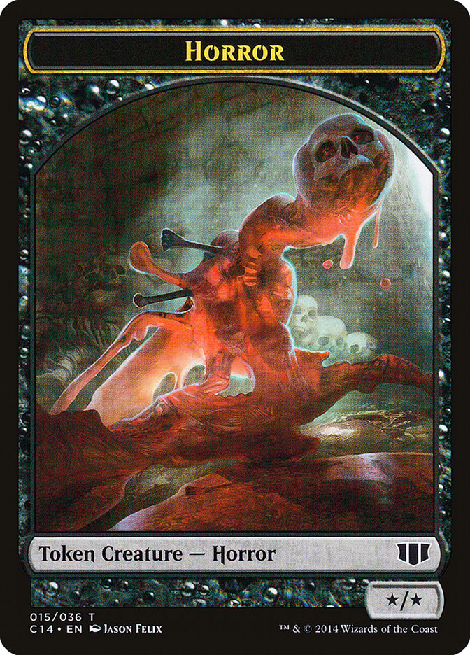 Horror // Zombie (016/036) Double-Sided Token [Commander 2014 Tokens] - Magic: The Gathering - Card Brawlers | Quebec | Canada |