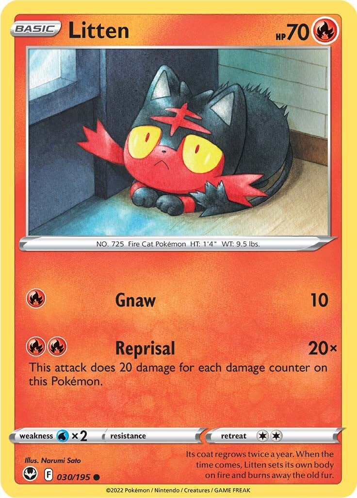 Litten (030/195) [Sword & Shield: Silver Tempest] - Pokémon - Card Brawlers | Quebec | Canada |