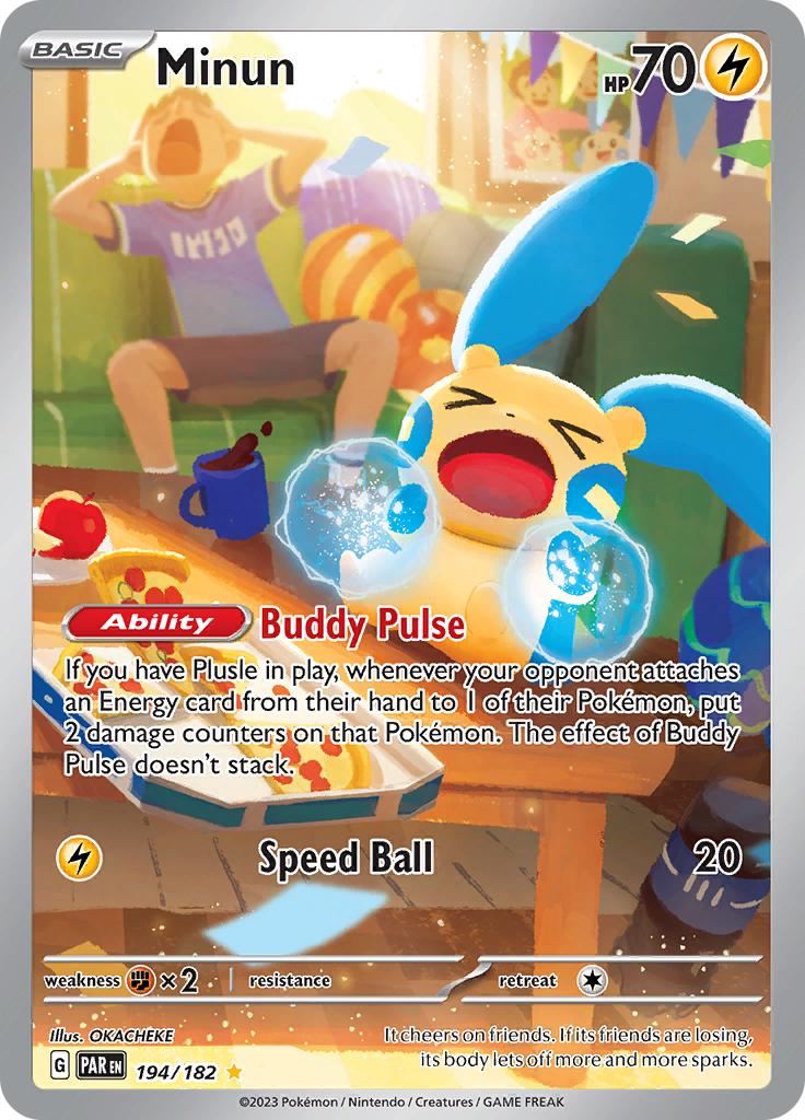 Minun (194/182) [Scarlet & Violet: Paradox Rift] - Pokémon - Card Brawlers | Quebec | Canada |
