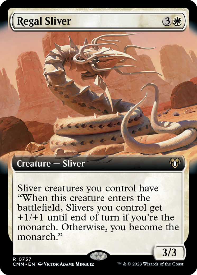 Regal Sliver (Extended Art) [Commander Masters] - Magic: The Gathering - Card Brawlers | Quebec | Canada |