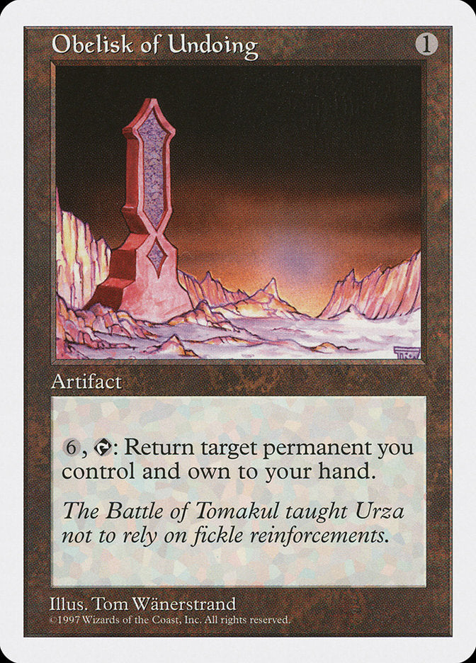 Obelisk of Undoing [Fifth Edition] - Magic: The Gathering - Card Brawlers | Quebec | Canada |
