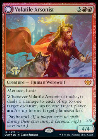 Volatile Arsonist // Dire-Strain Anarchist [Innistrad: Crimson Vow Prerelease Promos] - Magic: The Gathering - Card Brawlers | Quebec | Canada |