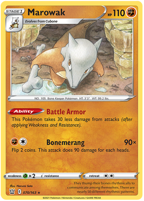 Marowak (070/163) [Sword & Shield: Battle Styles] - Pokémon - Card Brawlers | Quebec | Canada |