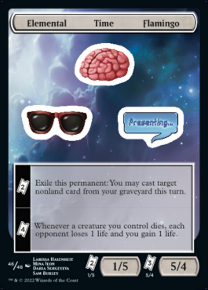 Elemental Time Flamingo [Unfinity Stickers] - Magic: The Gathering - Card Brawlers | Quebec | Canada |