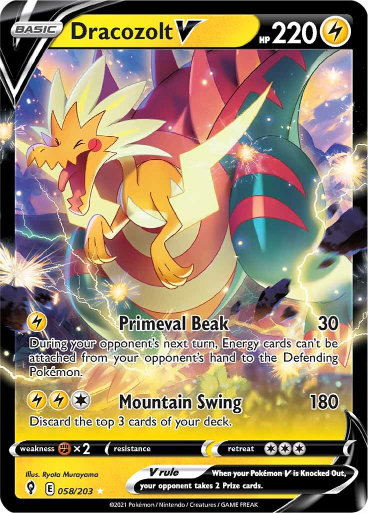 Dracozolt V (058/203) [Sword & Shield: Evolving Skies] - Pokémon - Card Brawlers | Quebec | Canada |
