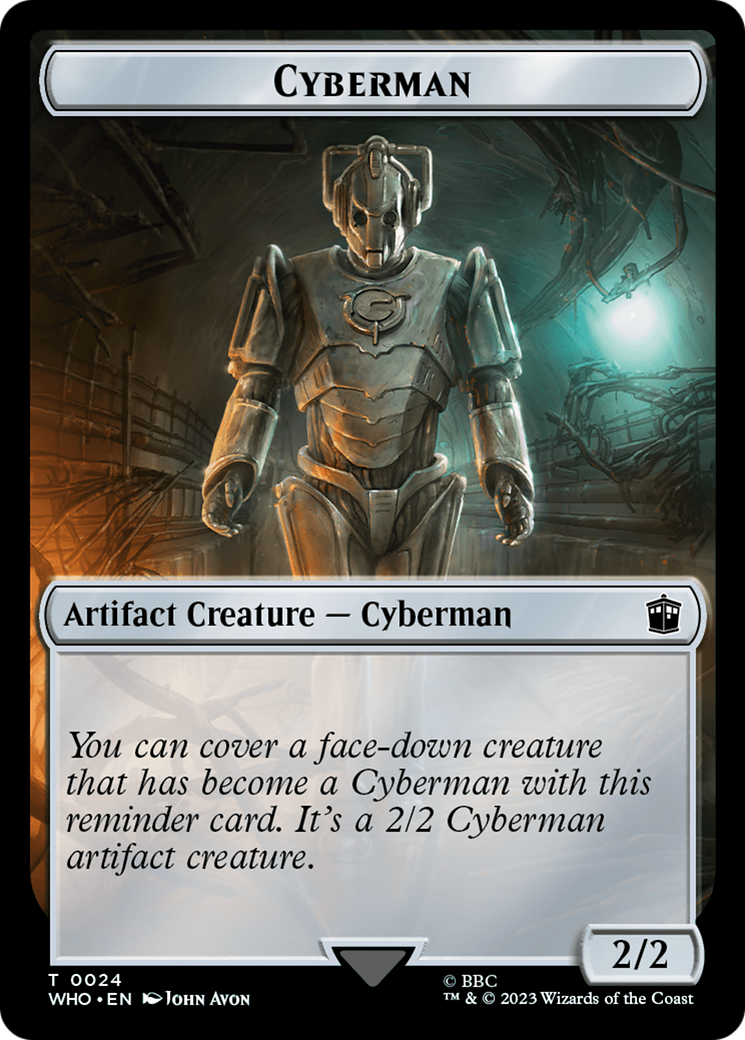 Soldier // Cyberman Double-Sided Token [Doctor Who Tokens] - Magic: The Gathering - Card Brawlers | Quebec | Canada |