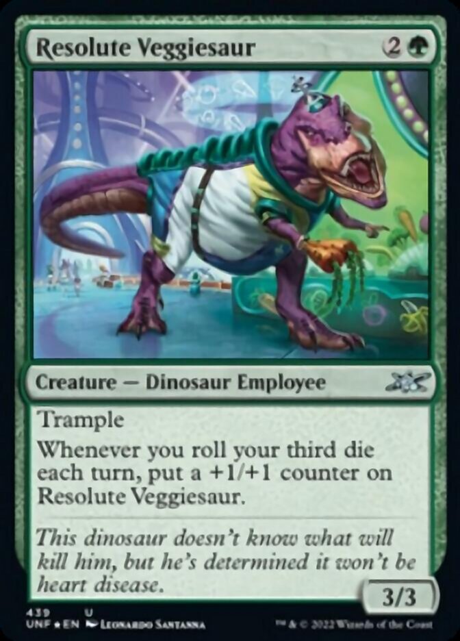Resolute Veggiesaur (Galaxy Foil) [Unfinity] - Magic: The Gathering - Card Brawlers | Quebec | Canada |