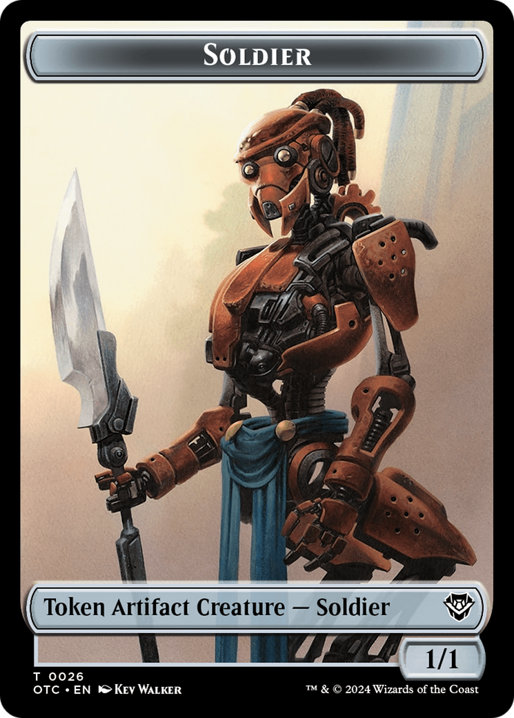 Elemental (0014) // Soldier (0026) Double-Sided Token [Outlaws of Thunder Junction Commander Tokens] - Magic: The Gathering - Card Brawlers | Quebec | Canada |
