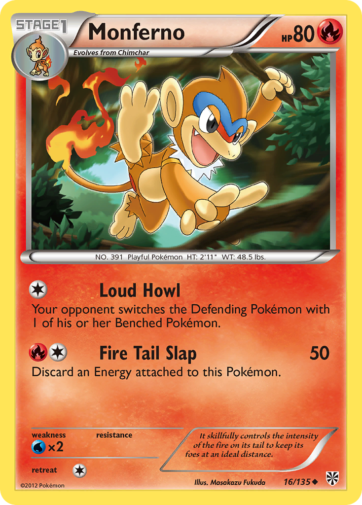 Monferno (16/135) [Black & White: Plasma Storm] - Pokémon - Card Brawlers | Quebec | Canada |