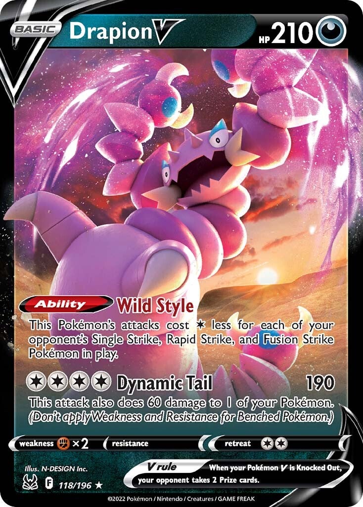 Drapion V (118/196) [Sword & Shield: Lost Origin] - Pokémon - Card Brawlers | Quebec | Canada |