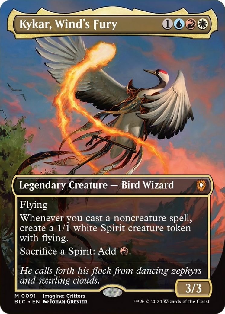 Kykar, Wind's Fury (Borderless) [Bloomburrow Commander] - Magic: The Gathering - Card Brawlers | Quebec | Canada |