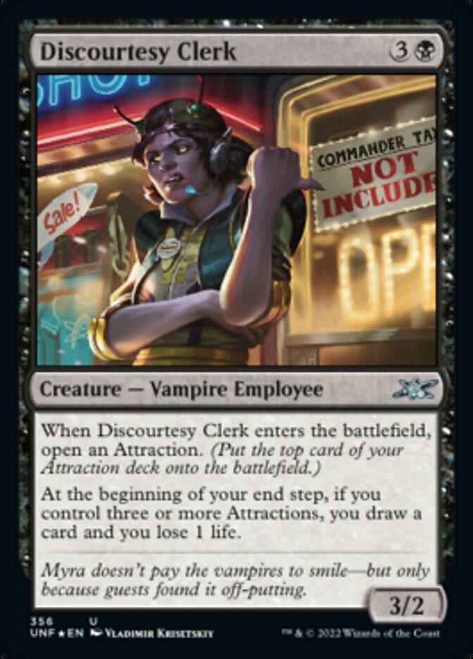 Discourtesy Clerk (Galaxy Foil) [Unfinity] - Magic: The Gathering - Card Brawlers | Quebec | Canada |