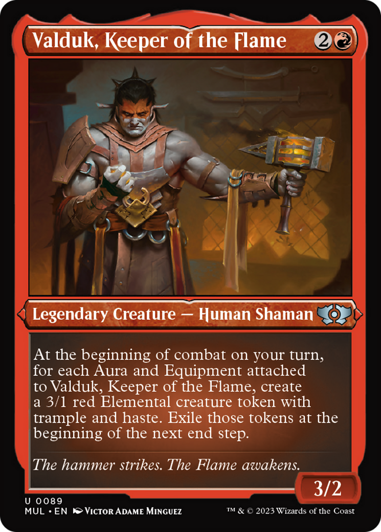 Valduk, Keeper of the Flame (Foil Etched) [Multiverse Legends] - Magic: The Gathering - Card Brawlers | Quebec | Canada |