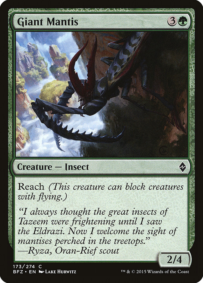 Giant Mantis [Battle for Zendikar] - Magic: The Gathering - Card Brawlers | Quebec | Canada |