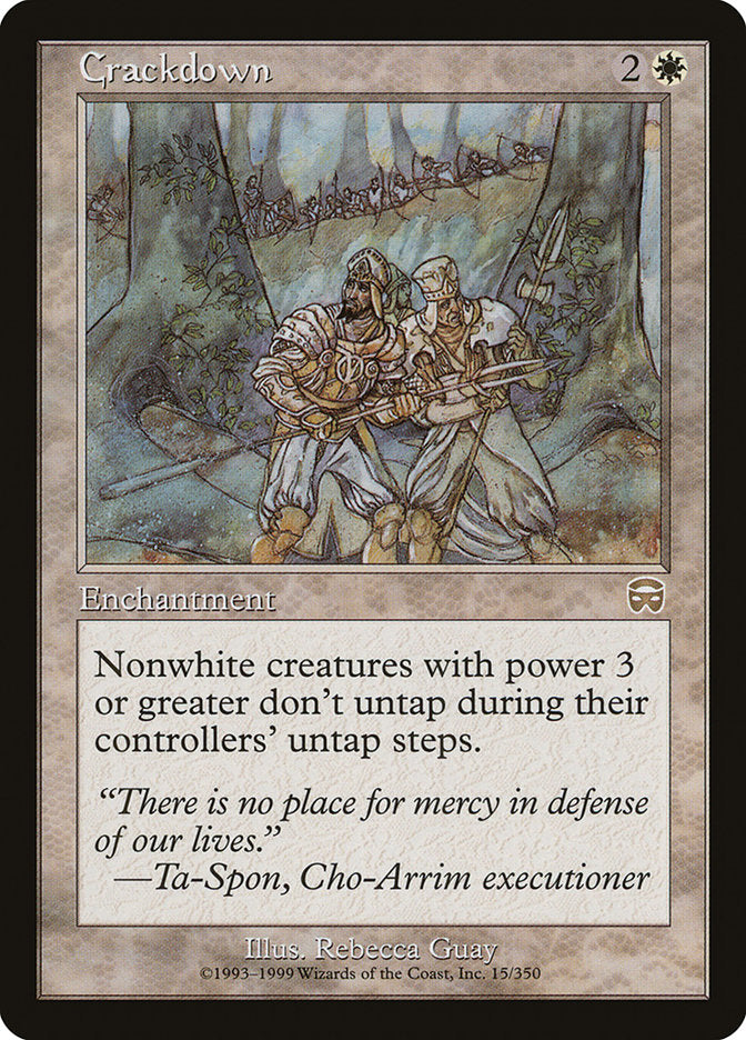 Crackdown [Mercadian Masques] - Magic: The Gathering - Card Brawlers | Quebec | Canada |