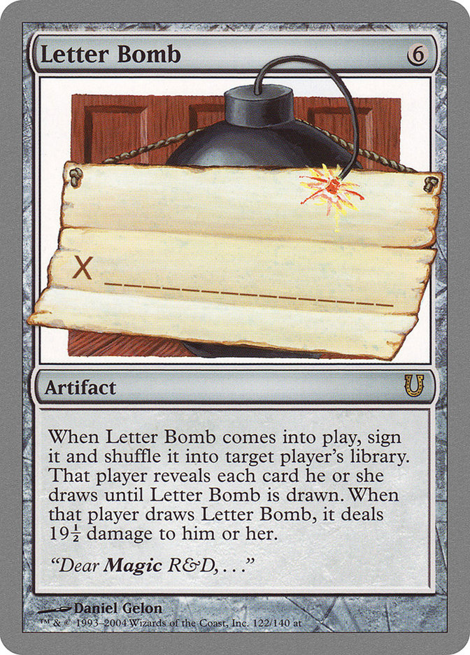 Letter Bomb [Unhinged] - Magic: The Gathering - Card Brawlers | Quebec | Canada |