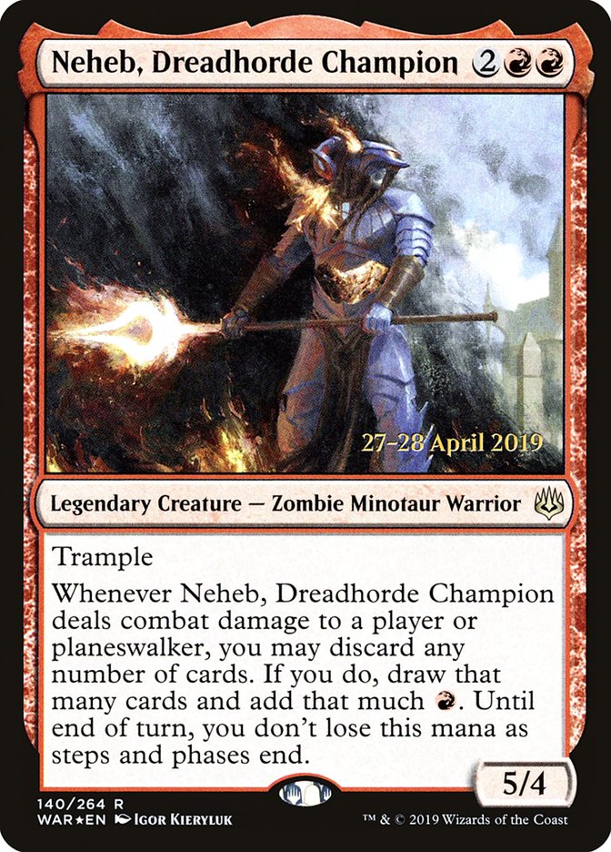 Neheb, Dreadhorde Champion [War of the Spark Prerelease Promos] - Magic: The Gathering - Card Brawlers | Quebec | Canada |