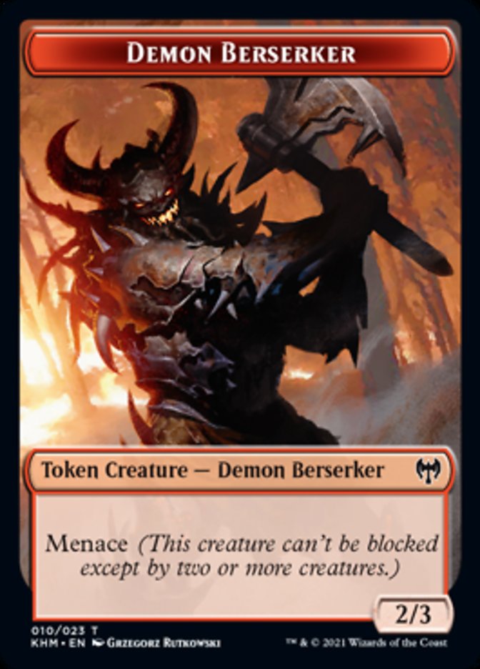 Demon Berserker Token [Kaldheim Tokens] - Magic: The Gathering - Card Brawlers | Quebec | Canada |