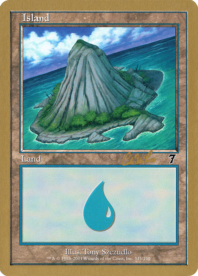 Island (cr335b) (Carlos Romao) [World Championship Decks 2002] - Magic: The Gathering - Card Brawlers | Quebec | Canada |